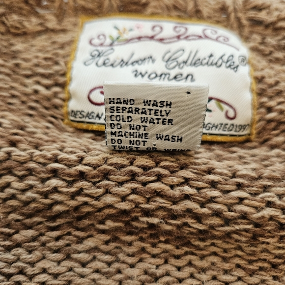 Heirloom Collectibles Womens Plus Cardigan 22/24 Fall Autumn Teacher Knit Vtg - Picture 9 of 13